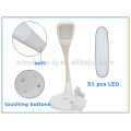 LED 3W eye protection Desk Dimmable touch Lamp Study Reading Work Light Clip ON/OFF Switch Bulb Clamp